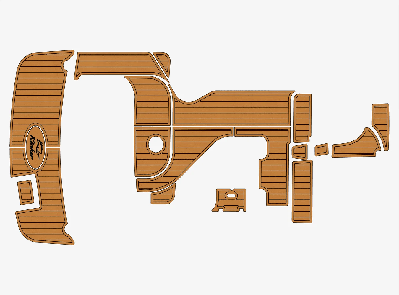 

2002-2005 rinker 250 fiesta vee 1/4" 6mm EVA foam Non-Slip PVC Teak Decking marine Mat seadek gatorstep carpet Marine Floor