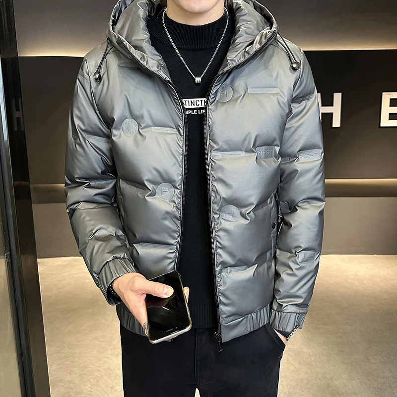 Casual 2024 Herbst Winter Neue männer Ente Unten Jacken Outwear Lose Feste Warme Puffer Mäntel Wasserdicht & Winddicht Unten top Parkas