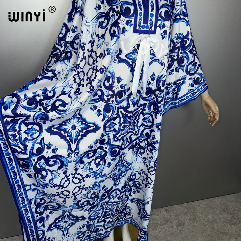 فساتين WINYI للمرأة المسلمة طويلة من قفطان للحفلات فستان جديد في عطلة فضفاضة للسيدات عباية دبي قفطان خريفي فاخر