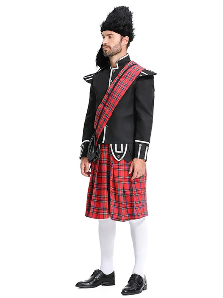 I traditionnel Plaid Cosplay orm adulte loween Costume soldat Performance Costume Polyester dames vêtements ethniques