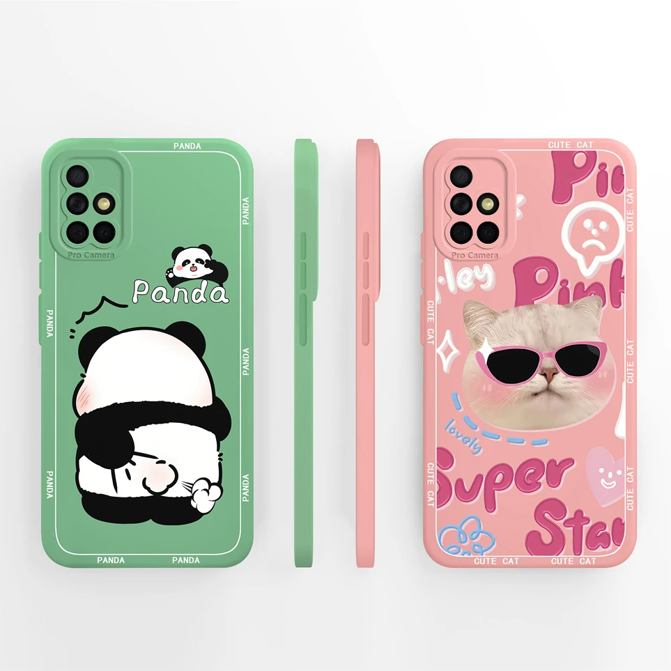 حافظة لهاتف سامسونج جالاكسي A71 من السيليكون الناعم المتين لهاتف سامسونج A73 A72 حافظة جالاكسي A72 كوكي كابا