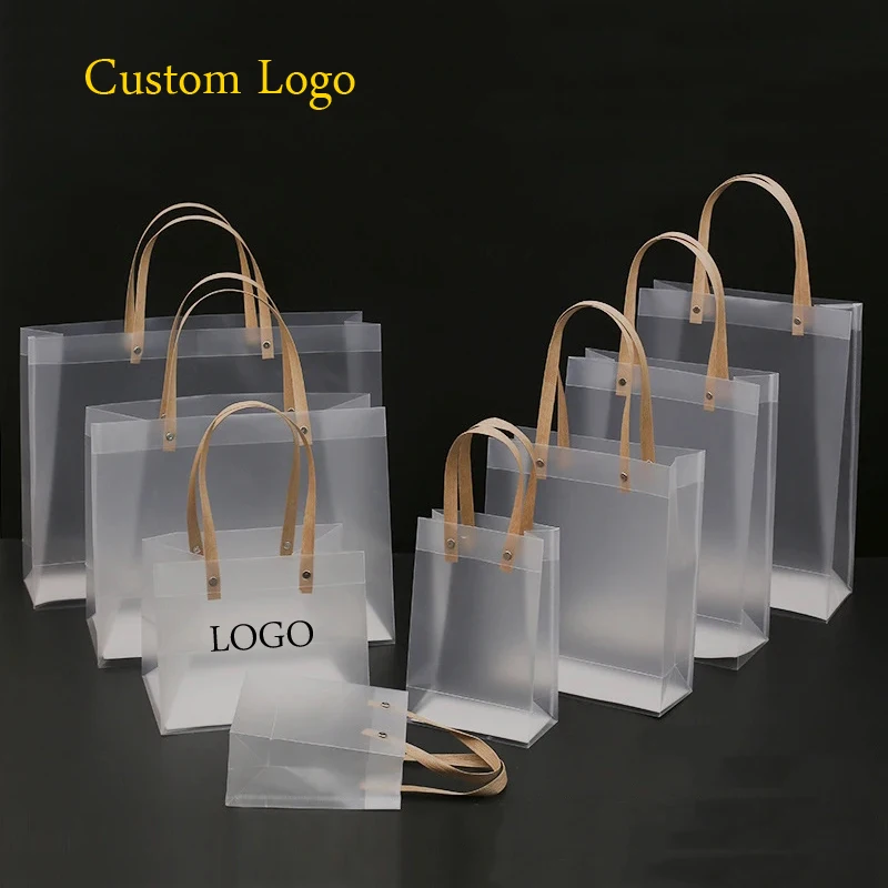 

10/20/30pcs Transparent Gift Bags For Wedding Birthday Party Candy Souvenir Cosmetics Package Bag Custom Logo Product Handbag