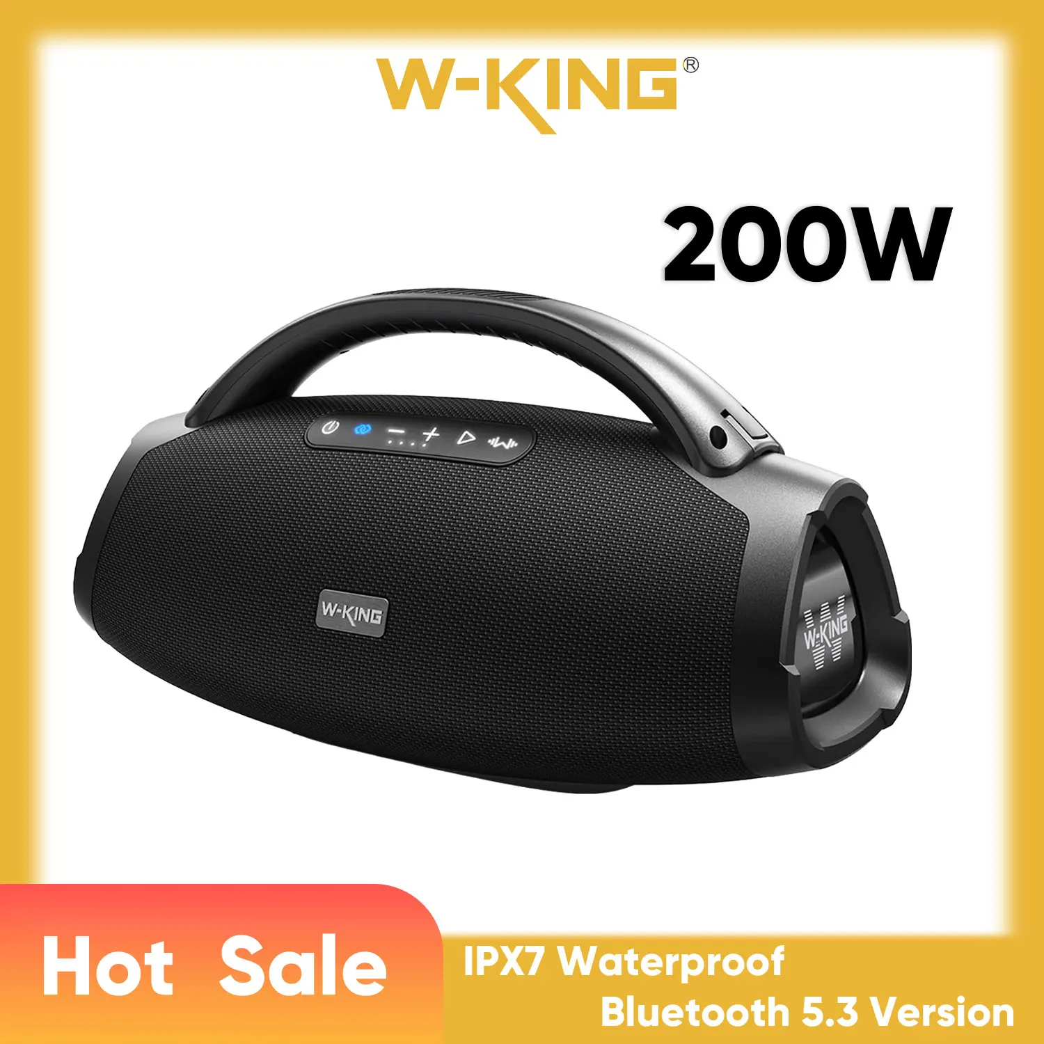 

Беспроводная Bluetooth-колонка W-KING X20, большая портативная акустика, 24 часа работы, для музыкальных фестивалей и вечеринок на открытом воздухе, водонепроницаемая (IPX7)