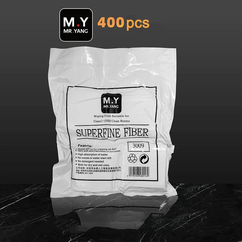 

Салфетки для чистых помещений YCS MY-H04, 400 шт./упак., безворсовые, для очистки от пыли, для ремонта ЖК-дисплеев, печатных плат и прецизионных инструментов