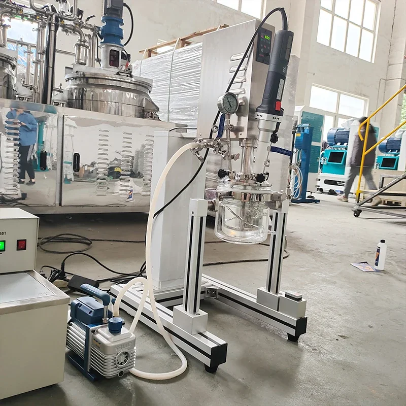 Laboratory Emulsifying Machine Small Vacuum Chemical Paint Color Paste Ink Dispersion Homogeneous Emulsion Reaction Kettle