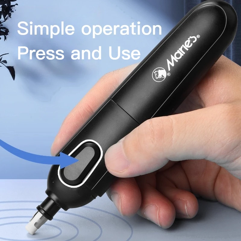 MARIES Electric Eraser Sketching Art Highlight Eraser Auto Rubber Multi-Function Refillable Low Residue for Student, Artist
