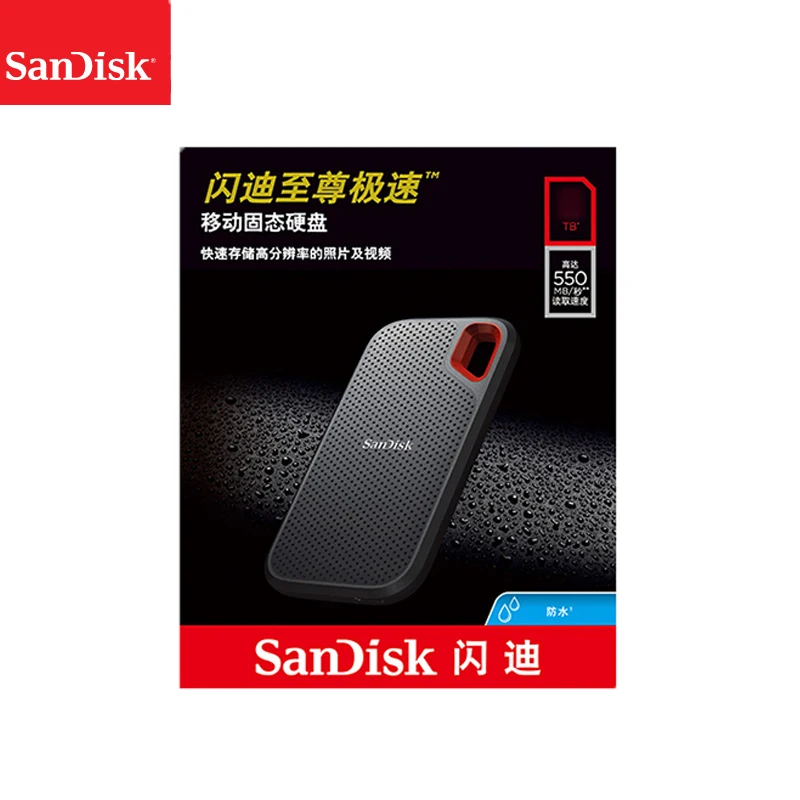 SanDisk Type-c 휴대용 4TB 1TB 500GB 1050MB/S 외장형 하드 드라이브 PSSD USB 3.1 HD 하드 드라이브 노트북 PC용 2TB 솔리드 스테이트 디스크