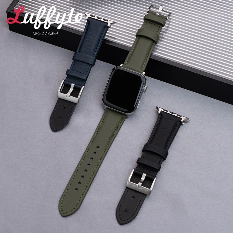 High Quality Sailcloth Watch Strap For Apple Watch 1-10 Ultra SE 2 Bracelet For iWatch 38 40 41 42 44 45 46 49mm Wristband