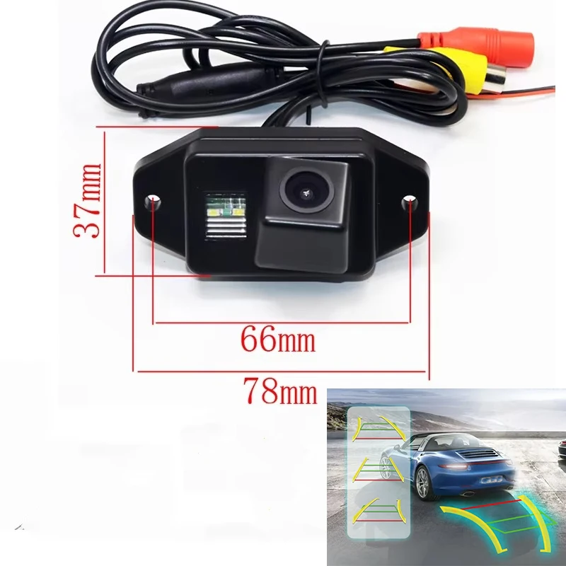 Dynamic Trajectory Tracks Car Rear View Backup Parking Camera For Toyota Prado Land Cruiser 120