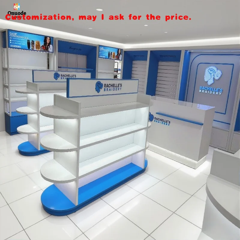

custom.Custom Hair Salon Interior Design | Wig & Hair Extension Wall Display Stands | Fashion Toupee Shelves with 3D Design Solu