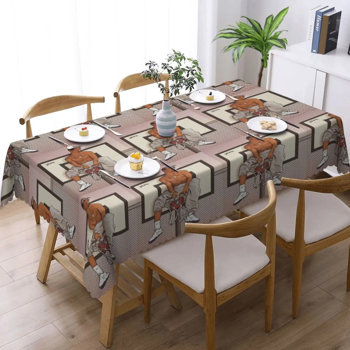 Rapper Tupac 2PAC Hip Hop Customized Rectangular Tablecloth Oilproof Table Cover for Dining Events Table Cloth