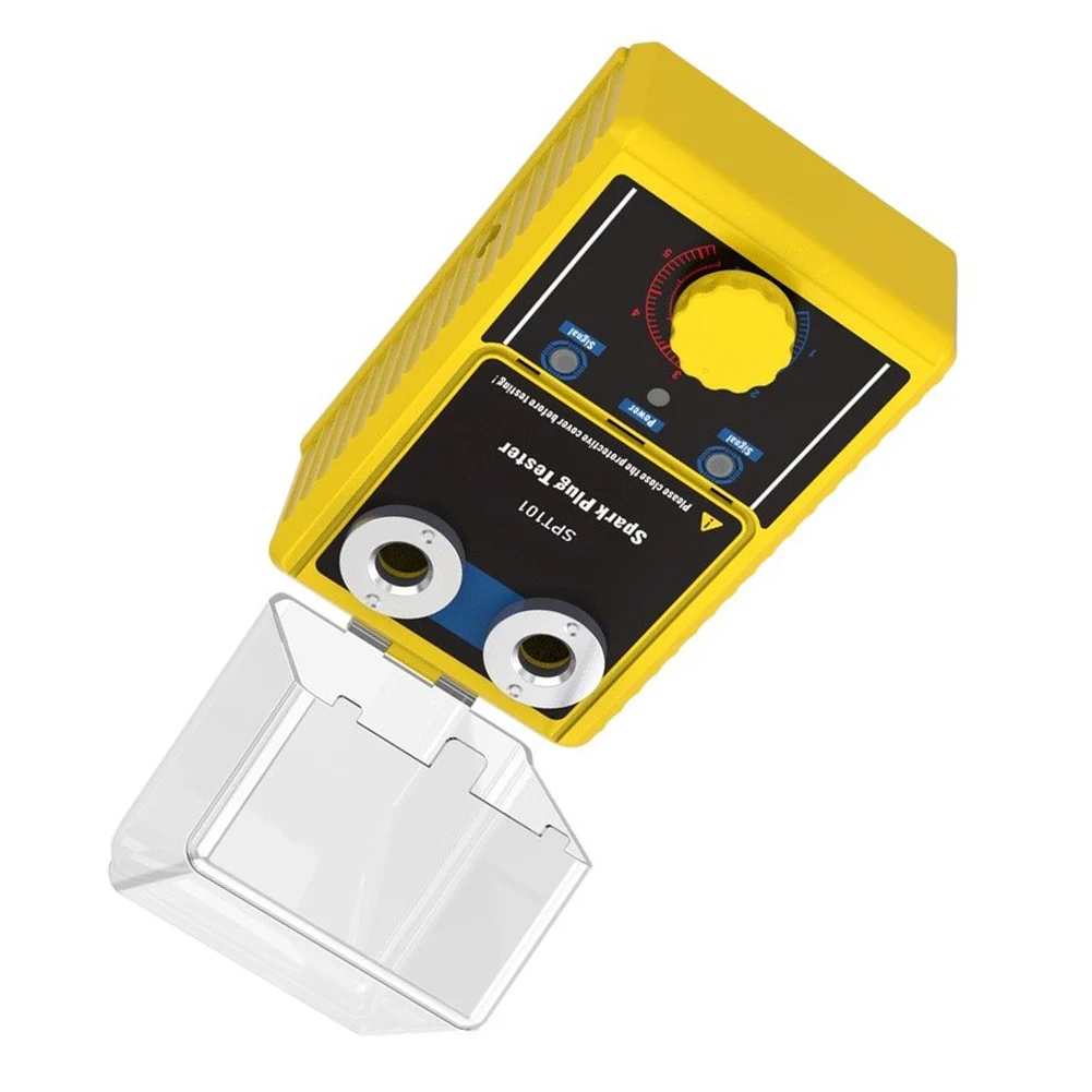Dual-Hole Engine Ignition Diagnostic Tool for Autool SPT101 with Transparent Shield and Compact Handling Design