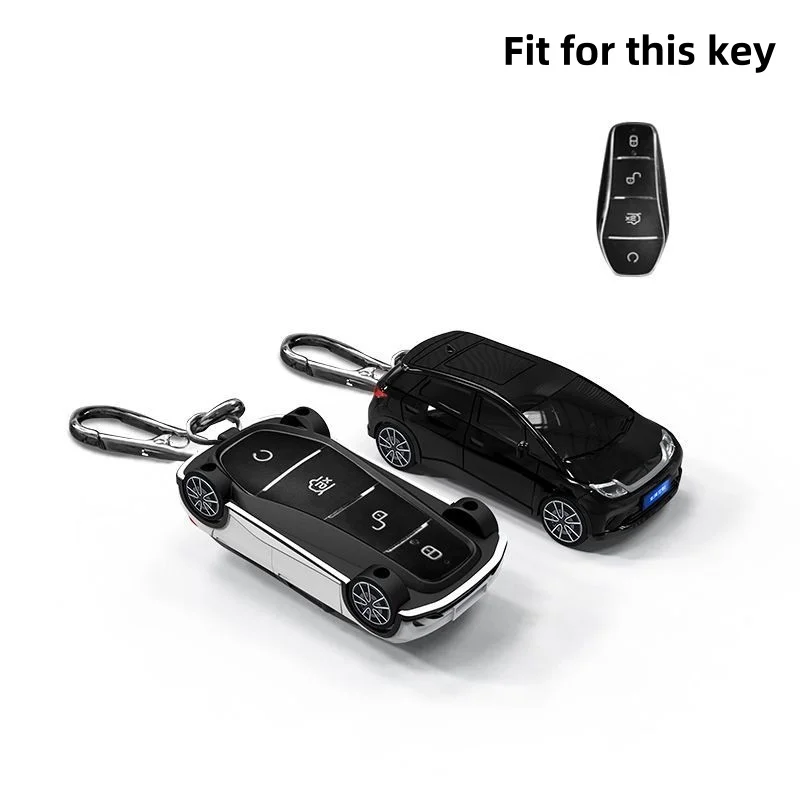 For BYD Dolphin Key Cover Car Model Key Protective Case Creative Personalized Gift Car Key Pack Buckle Accessories Key Cover