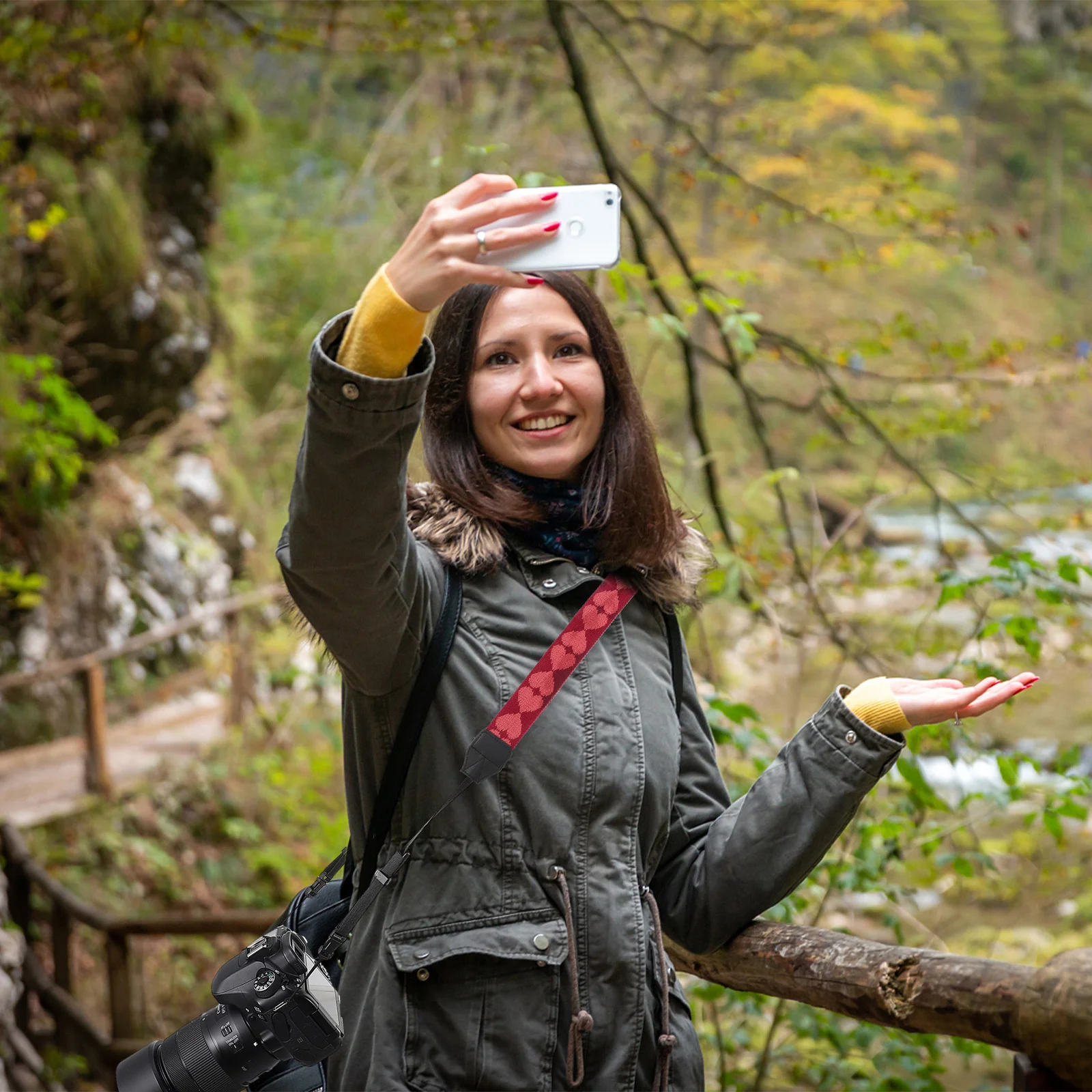 

Adjustable Camera Neck Strap for Travel Comfortable Polyester Shoulder Belt Anti-Slip Design Long-Lasting Durability for Instant