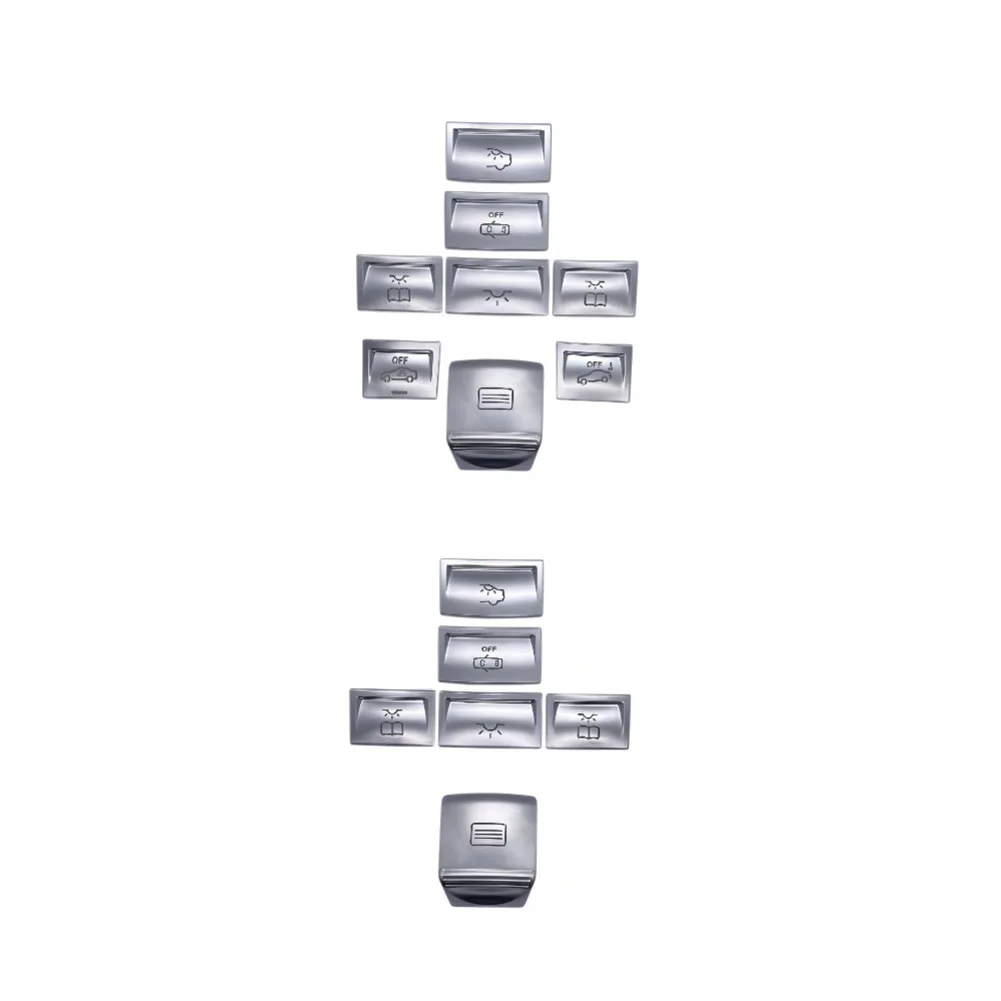 

Накладка на кнопку освещения для Mercedes GLK 08-2015, декоративная накладка на кнопку подсветки потолка автомобиля, наклейки на кнопки освещения люка, декоративная отделка