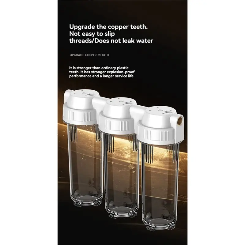 B15C 3-Stage Whole House Water Filtration System 10'' Housing Version Under Counter Drinking Water Purifier 3/4