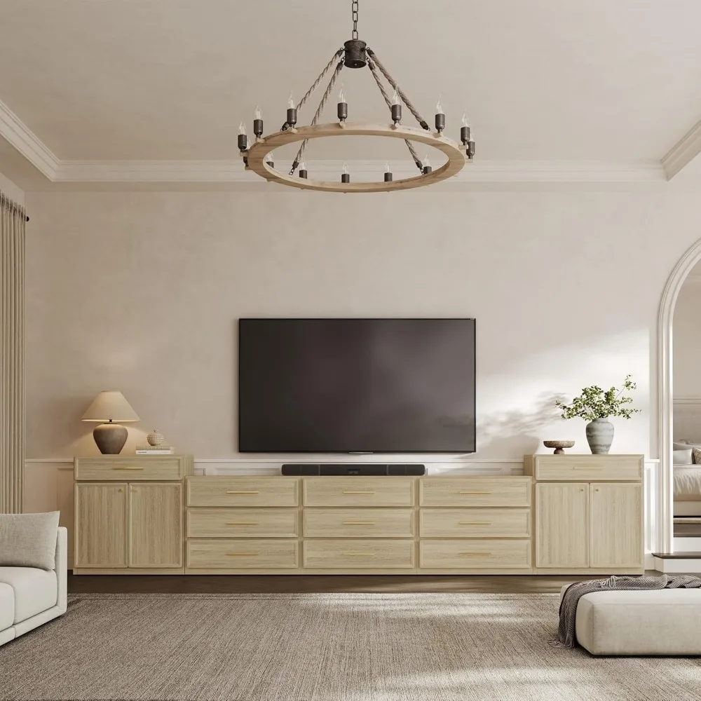 مجموعة من 3 طاولات ليلية كبيرة الحجم - طاولات بجانب السرير حديثة طويلة جدًا مع 3 أدراج للتخزين لاستخدام الطاولة النهائية #3