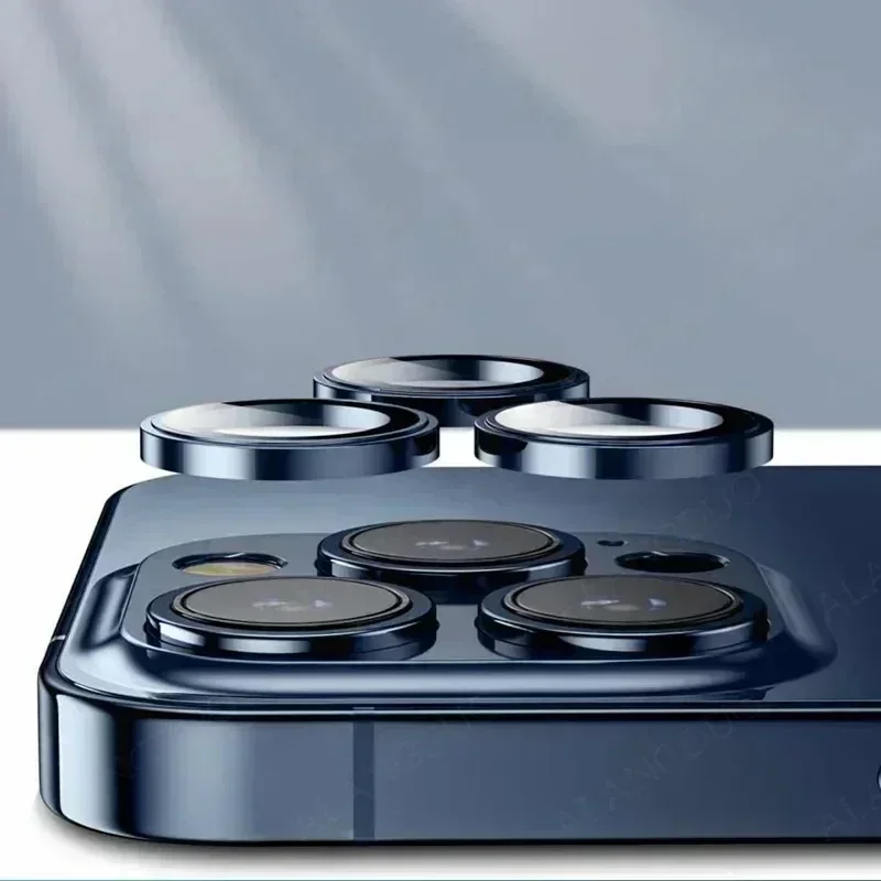 Metal Lens Ring For iPhone 15 Pro Max Camera Protector Covers For iPhone15 Plus 15Pro Max Full Cover Glass