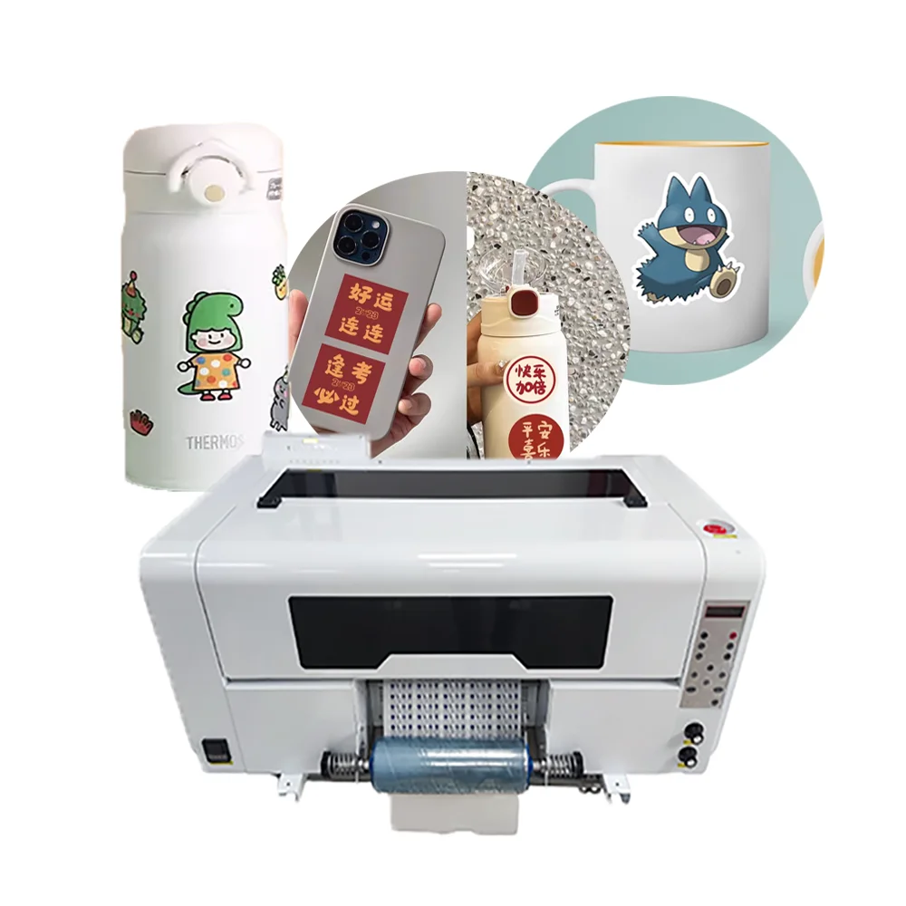 auto printing machine cup wrap transfers label sticker 30cm a3 UV DTF printer with laminator