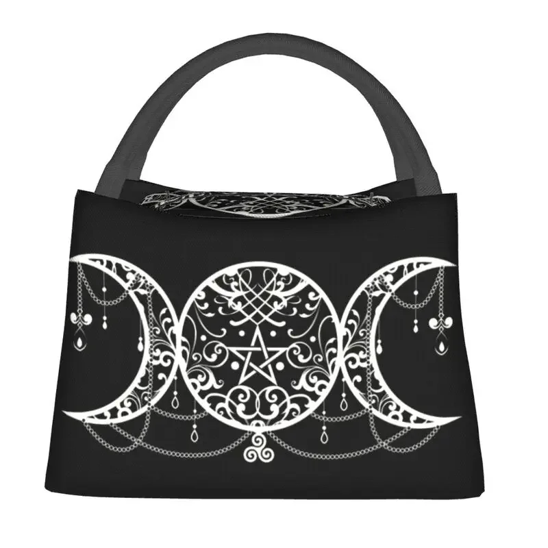 Custom Triple Moon Goddess Lunch Bag Men Women Cooler Warm Insulated Lunch Boxes for Picnic Camping Work Travel