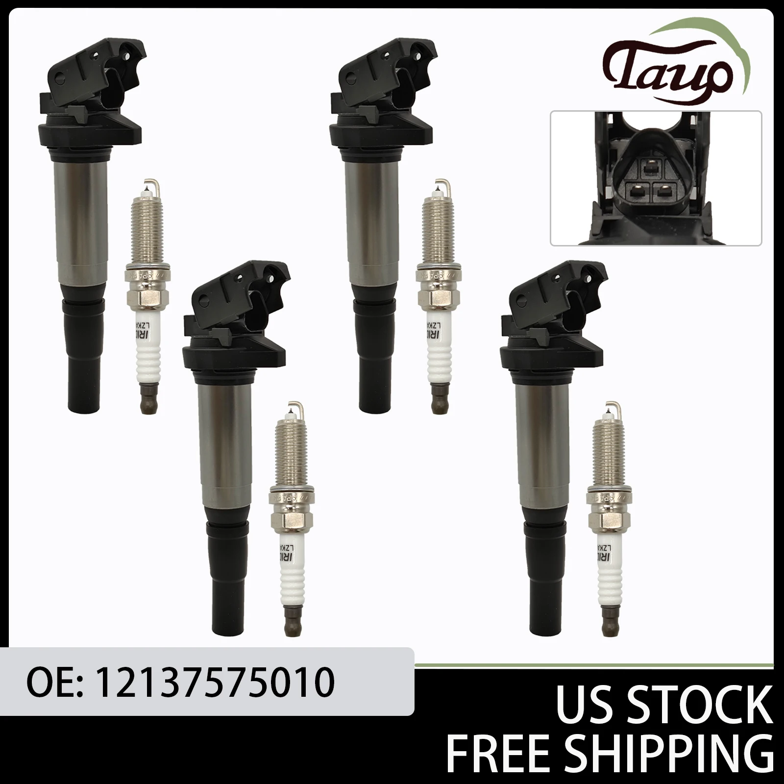 Ignition Coil+Spark Plug For Mini Cooper Countryman Cooper Paceman Cooper Peugeot 207  12137550012 12137551260 BAEQ152 500959