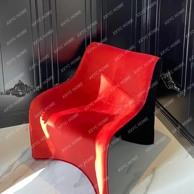 

MNordic designer high heels casual sofa chair hotel fiMerglass special-shaped lazy lounge chair
