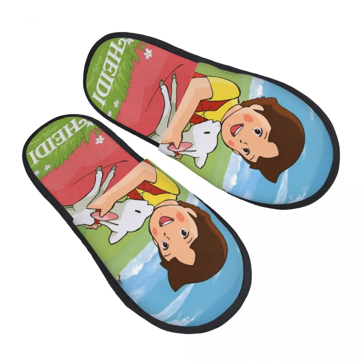 Heidi The Girl Of The Alps Slippers Non-slip Funny Cozy Memory Foam Cotton Slippers Indoor