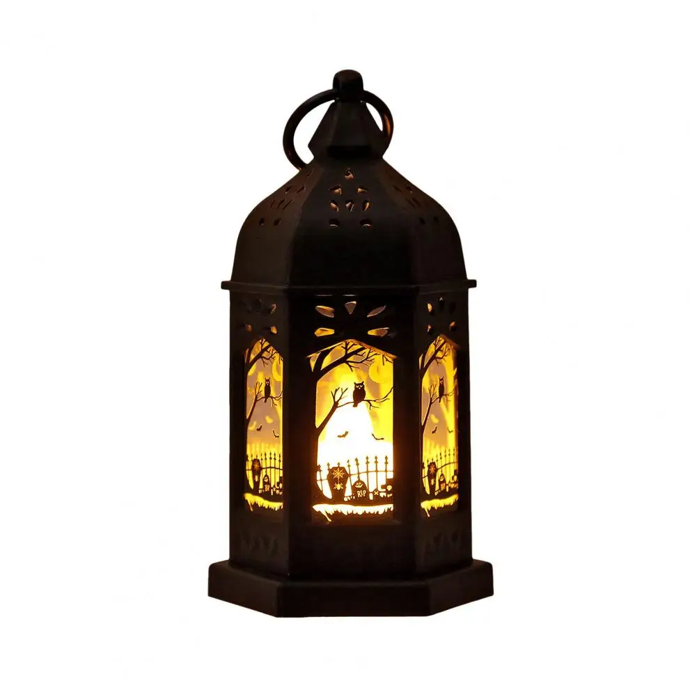 Flameless Candle Lantern Halloween Castle Candle Lanterns Battery Operated Mini Flame Lights for Table Decor Led for Halloween