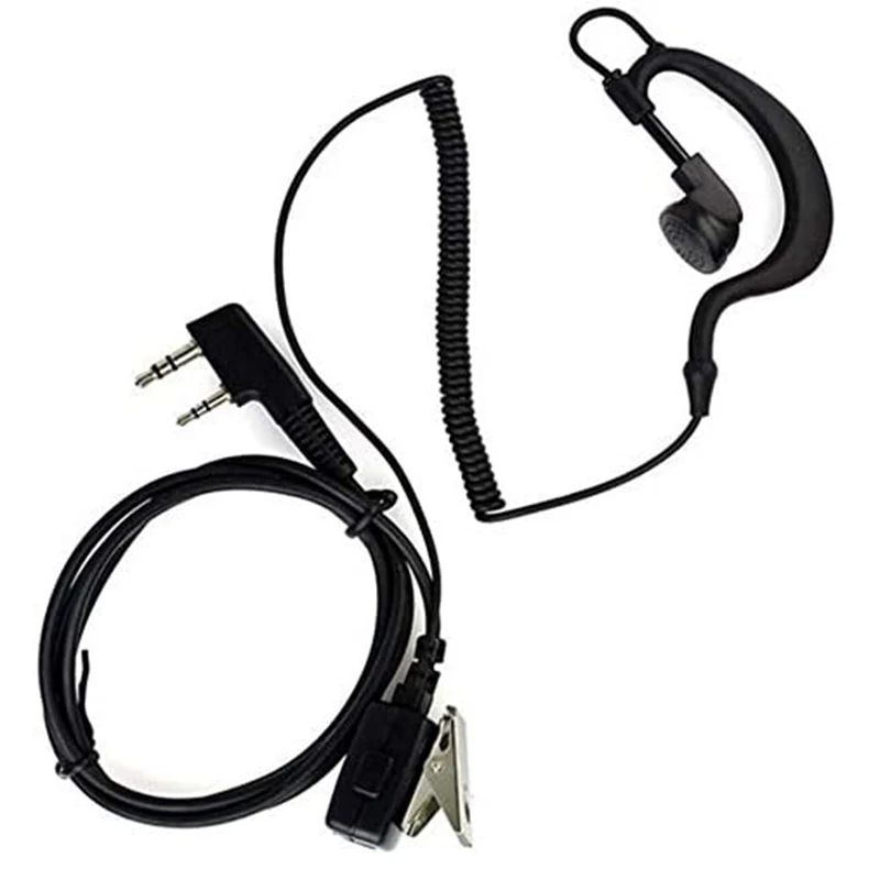 G Shape Walkie Talkie Earpiece with Mic, PTT for Kenwood TK-2107, TK-3107, BaoFeng UV-5r, Bf-888s, 2 Way Radio, 10 Packs