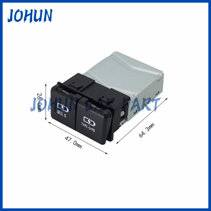 Car Quick Charger Type-C PD Phone Charging Interface Adapter Accessories For Camry Avalon Highlander Levin RAV4