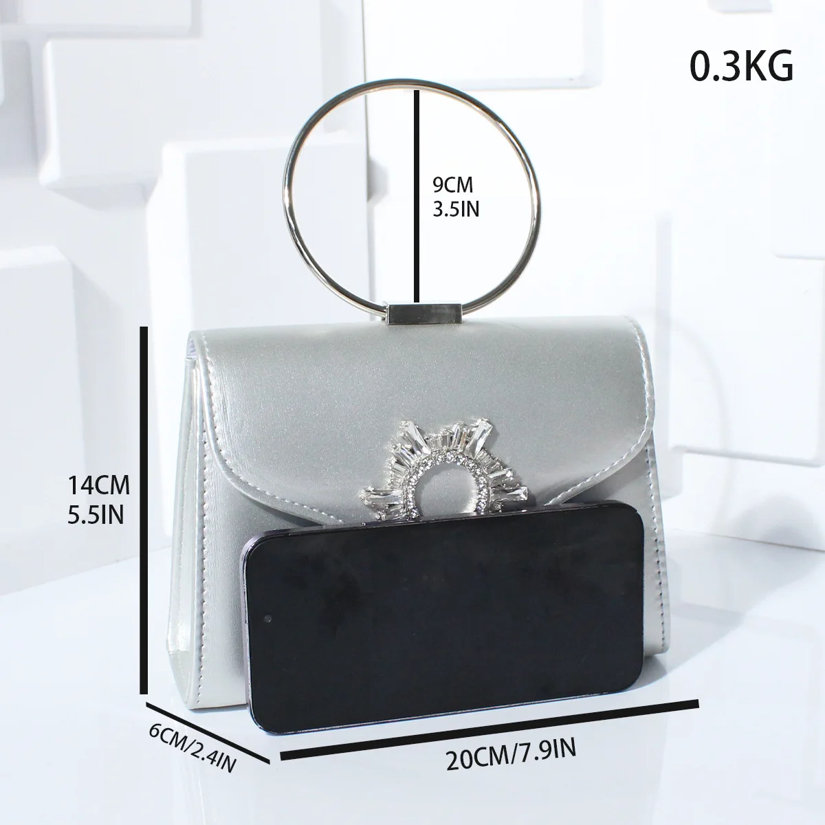 New High-End Rhinestone Dinner Bag Niche Exquisite Messenger Chain Bag Versatile Fashion Women's Bag view 2
