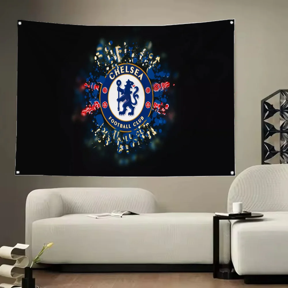 Custom Flag to Hang Chelsea Football Club Logo Home & Garden Advertising Cute Room Decor Flaga Outdoor Decorations Penetration