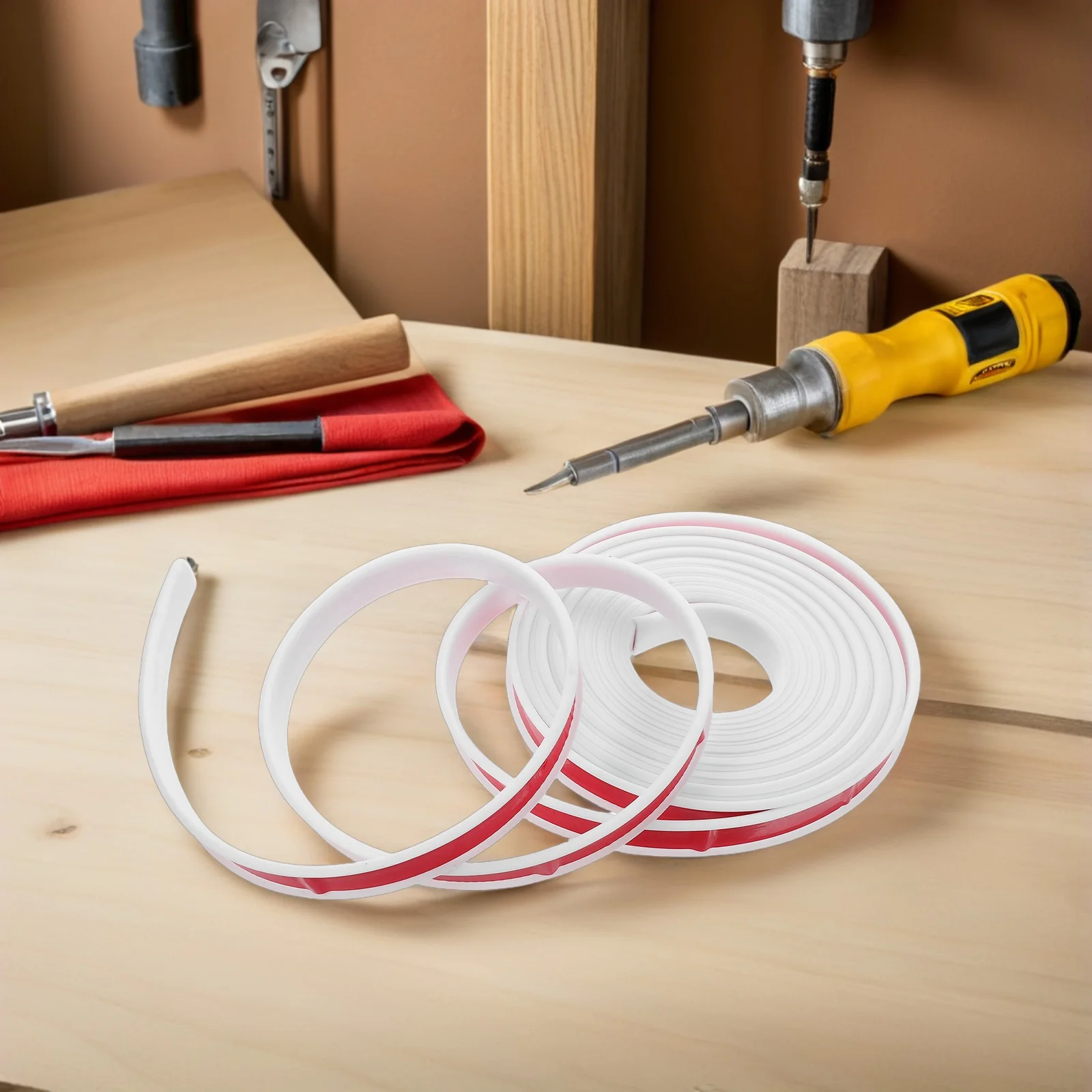 1 لفة ذاتية اللصق على شكل حرف U حافة النطاقات قشرة مرنة متفوقا تقليم الأثاث حافة حامي قطاع لإصلاح خزانة الطاولة #2