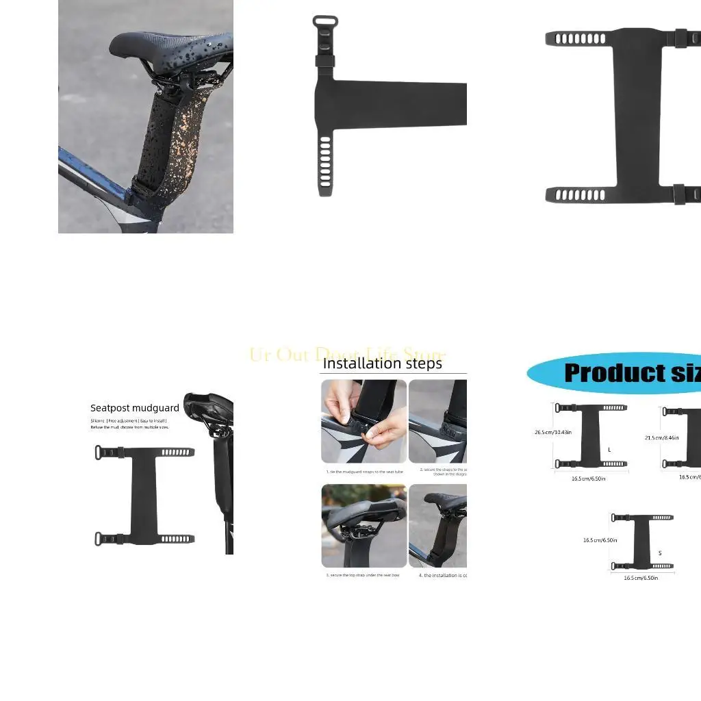 

77UF Durability Mountain Bike Dropper Seatpost Mudguard Protective Cover High Strength Plastic Universals