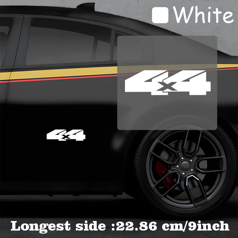 4x4 Off-Road Sticker Various Colors (Black/White/Yellow/Red) Waterproof Decal for Car Laptop Phone High Adhesion Durable Decor