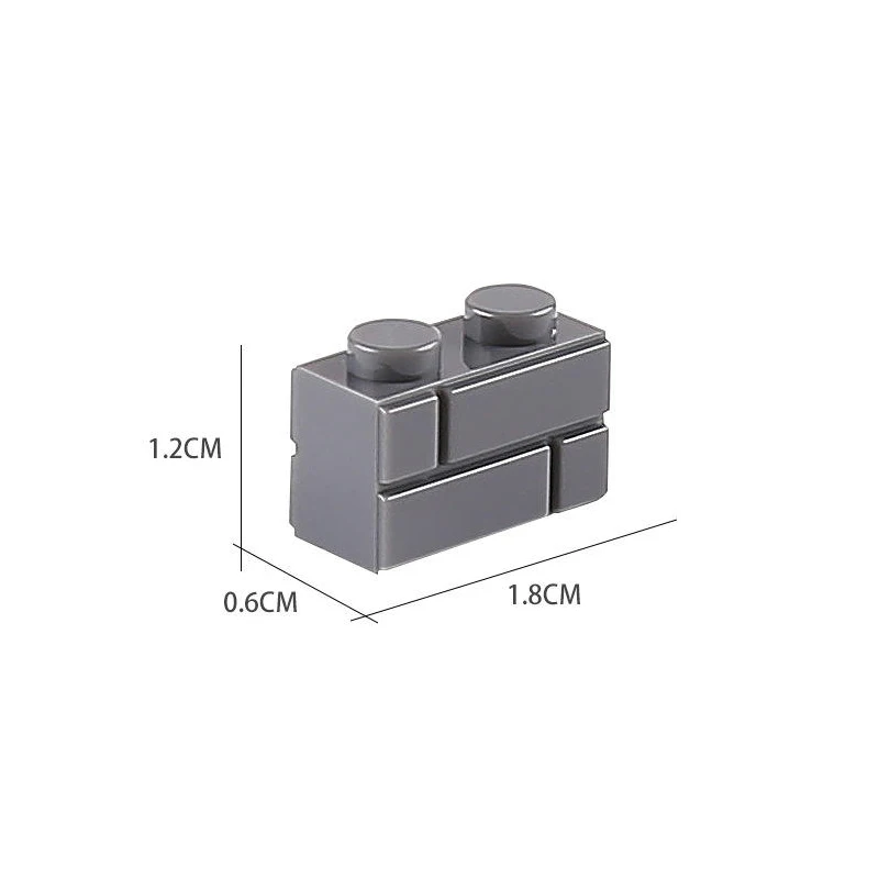 62 قطعة طوب حائط 1x2 نقطة كتلة متوافقة مع NO.98283 الطوب لتقوم بها بنفسك القلعة البلاستيك ABS Moc اكسسوارات المنزل لعبة الأطفال