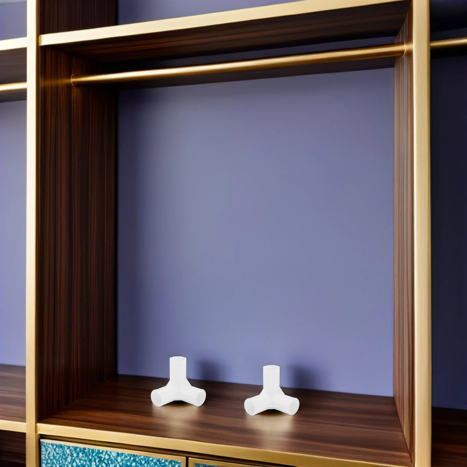 10 قطعة قضيب خزانة 3-Way موصلات متعددة الاستخدام تركيبات مشتركة بلاستيكية لخزانة الأحذية المنظم I.d 13 مللي متر موصل بلاستيكي #1