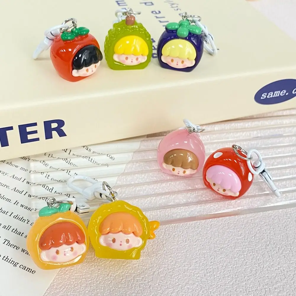 Cartoon Cute Fruit Headgear Series Shooky Chimmy Anime Kawaii Plush Doll Toys Pendant Keychain Girl Gift