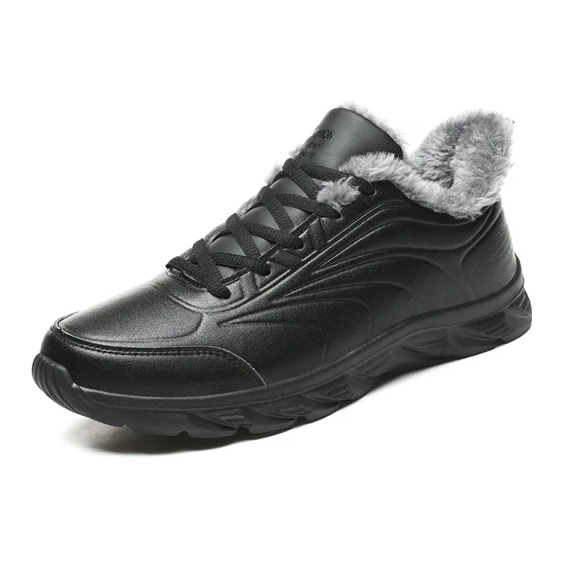 

High Quality Warm Winter Shoes with Fur Sneakers Snow Shoes for Men Waterproof Outdoor Boots Ankle Mens Shoes Casual Mens Boots