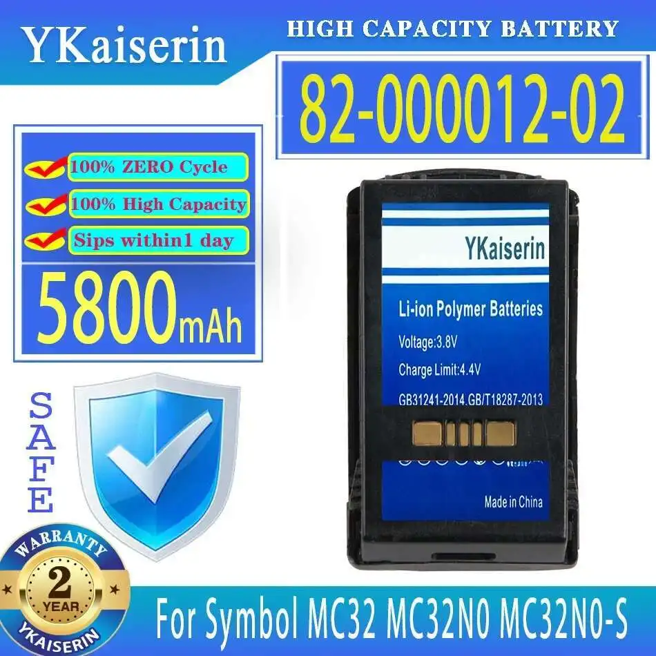 

Barcode Scanning Device Battery 82-000012-02 5800Mah For Symbol MC32 MC32N0 MC32N0-S MC32N0-G Scanner Btry-MC32-52MA-01