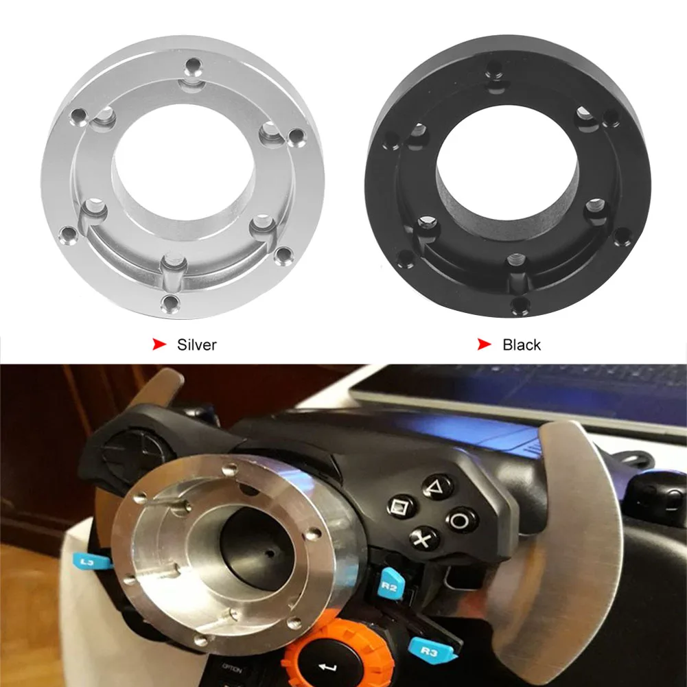 For G29 13/14Inch Steering Wheel Adapter Plate 70mm PCD Racing Car Game Modification Silver