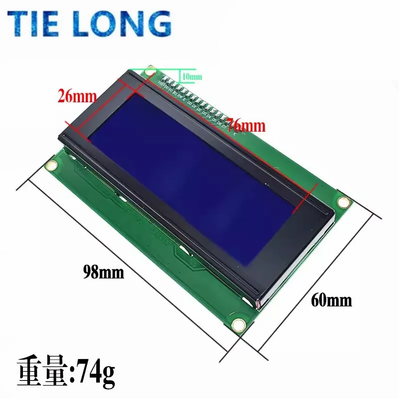 LCD2004+I2C 2004 20x4 2004A Blue/Green screen HD44780 Character LCD /w IIC/I2C Serial Interface Adapter Module For Arduino