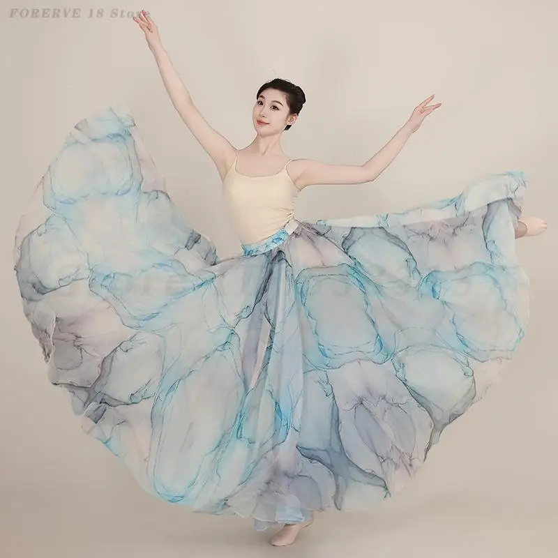 belly-dance-costume-classical-modern-dance-training-skirt-women-elegant-chiffon-practice-skirt-big-swing-skirts-modern-ballet