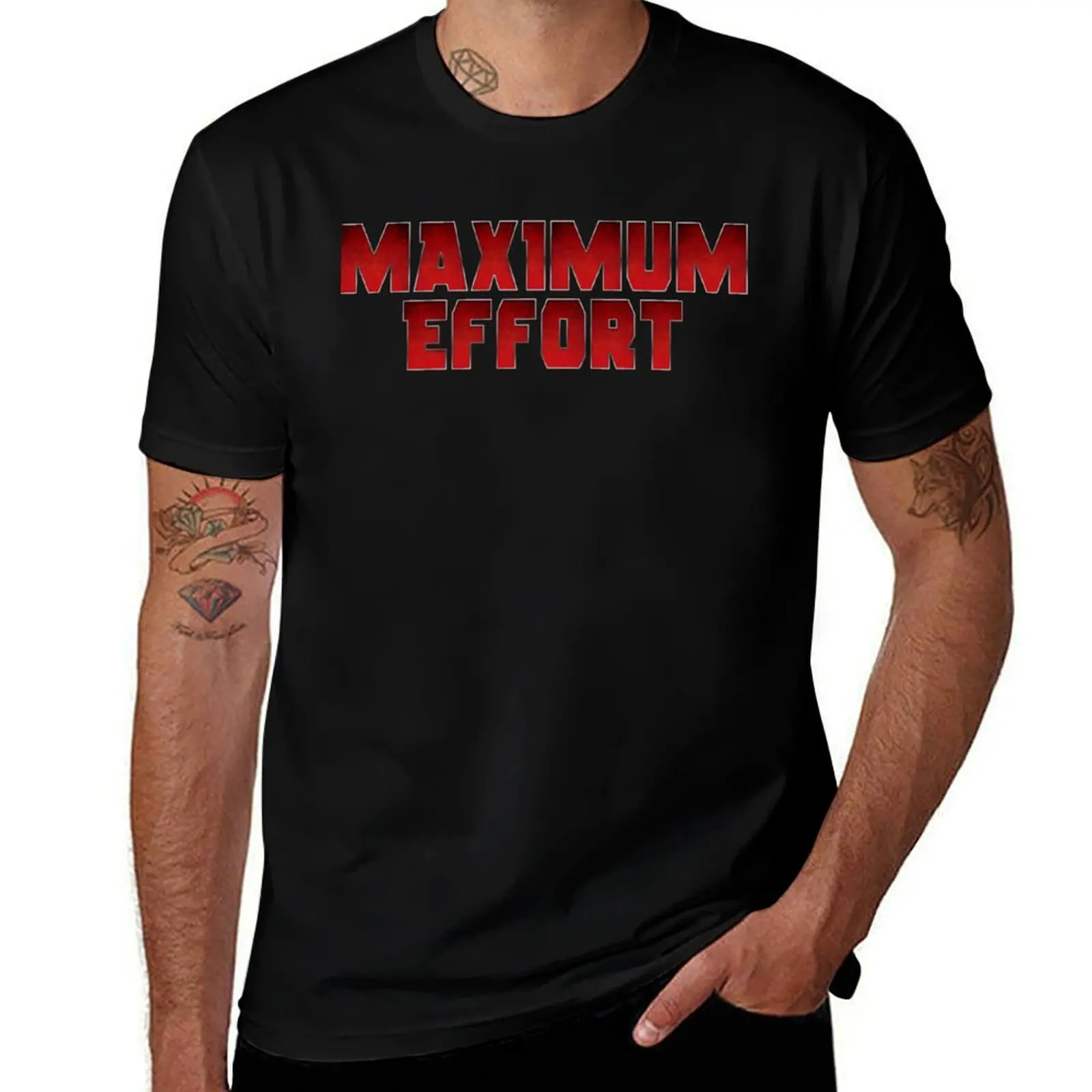 Maximum Effort Essential T-Shirt funny shirt cotton luxury designer summer clothes men graphic t shirts