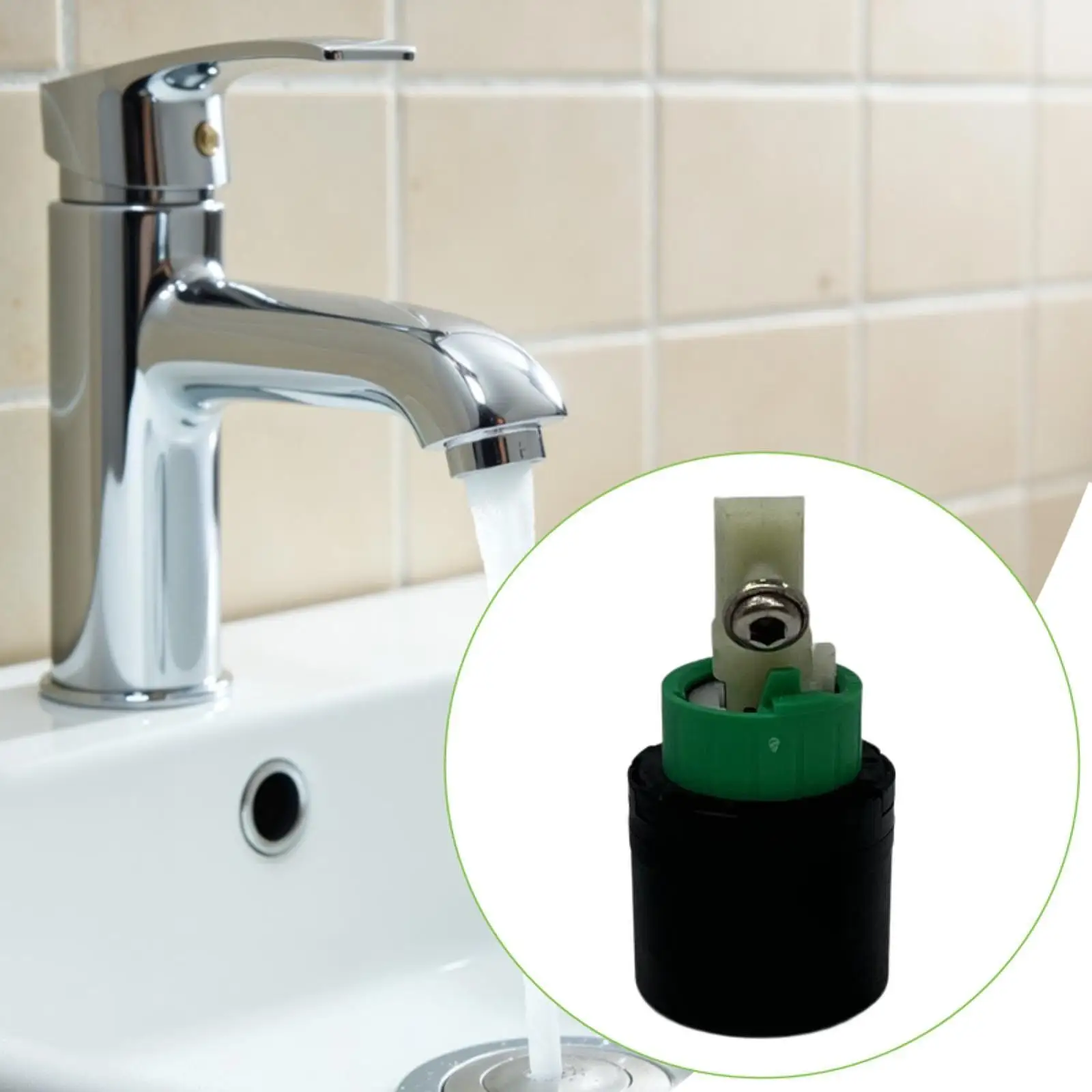 Plastic Faucet Valve Practical Repair Accessory Lightweight and Sturdy for Kitchen and Bathroom Tap Upgrade