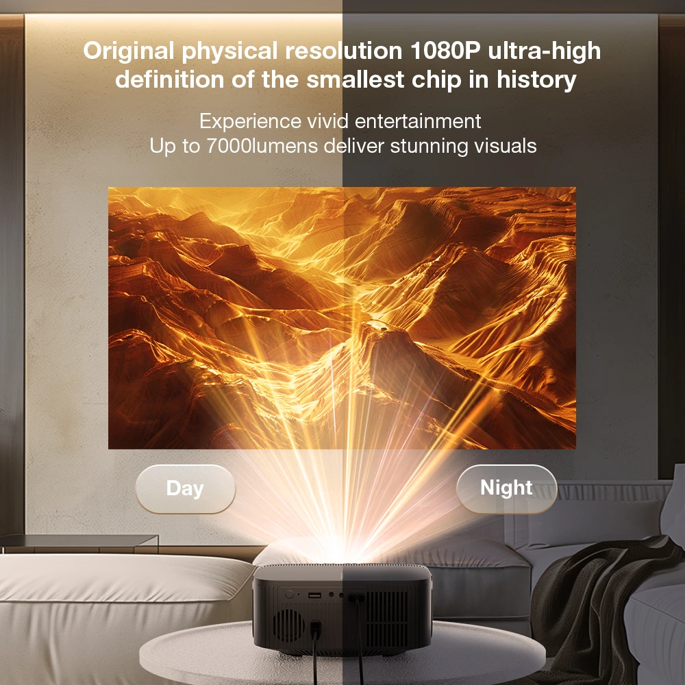 Blitzwolf V10 3" LCD Projector 120-Inch Screen 2.4G/5G Wireless Cast Screen WIFI Dual Bluetooth5.3 Electric UP & Down Keystone