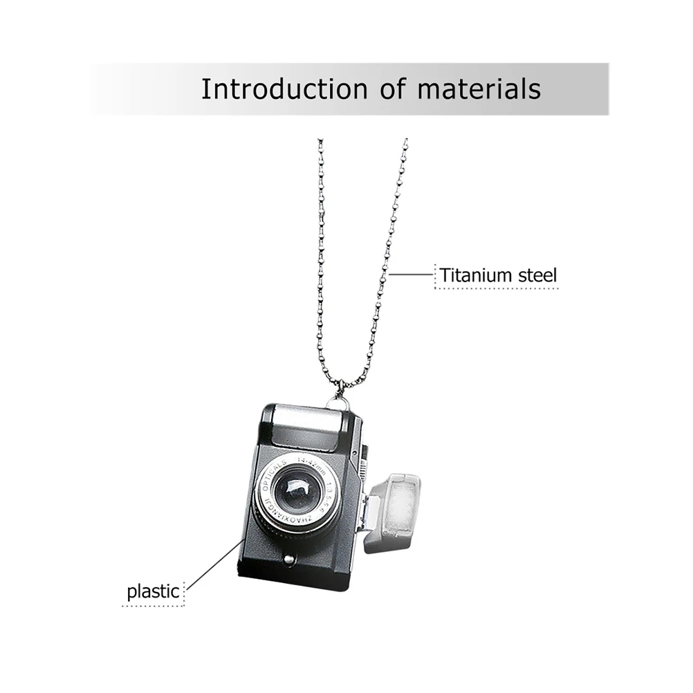 

Stylish Women Necklace Fashion Pendant Retro Camera Design Glow in Dark Creative Accessory Gift Idea Fashion Jewelry