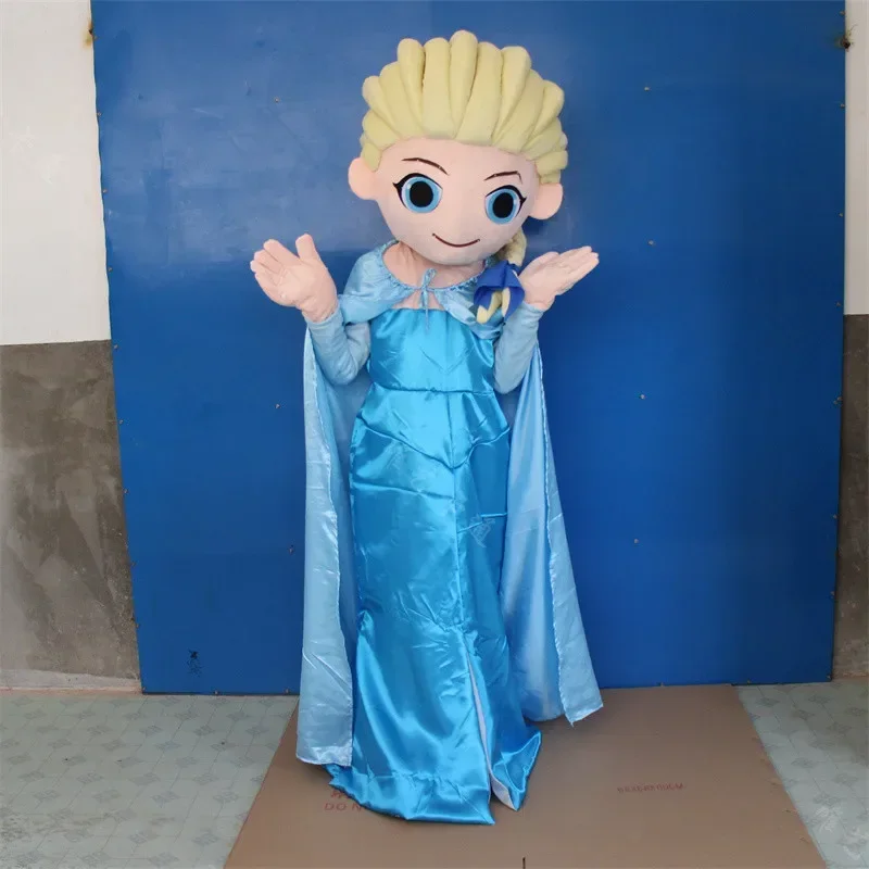 Cosplay Cartoon character Frozen Princess Anna Elsa Mascot Costume Advertising Costume Fancy Dress Party Animal carnival props