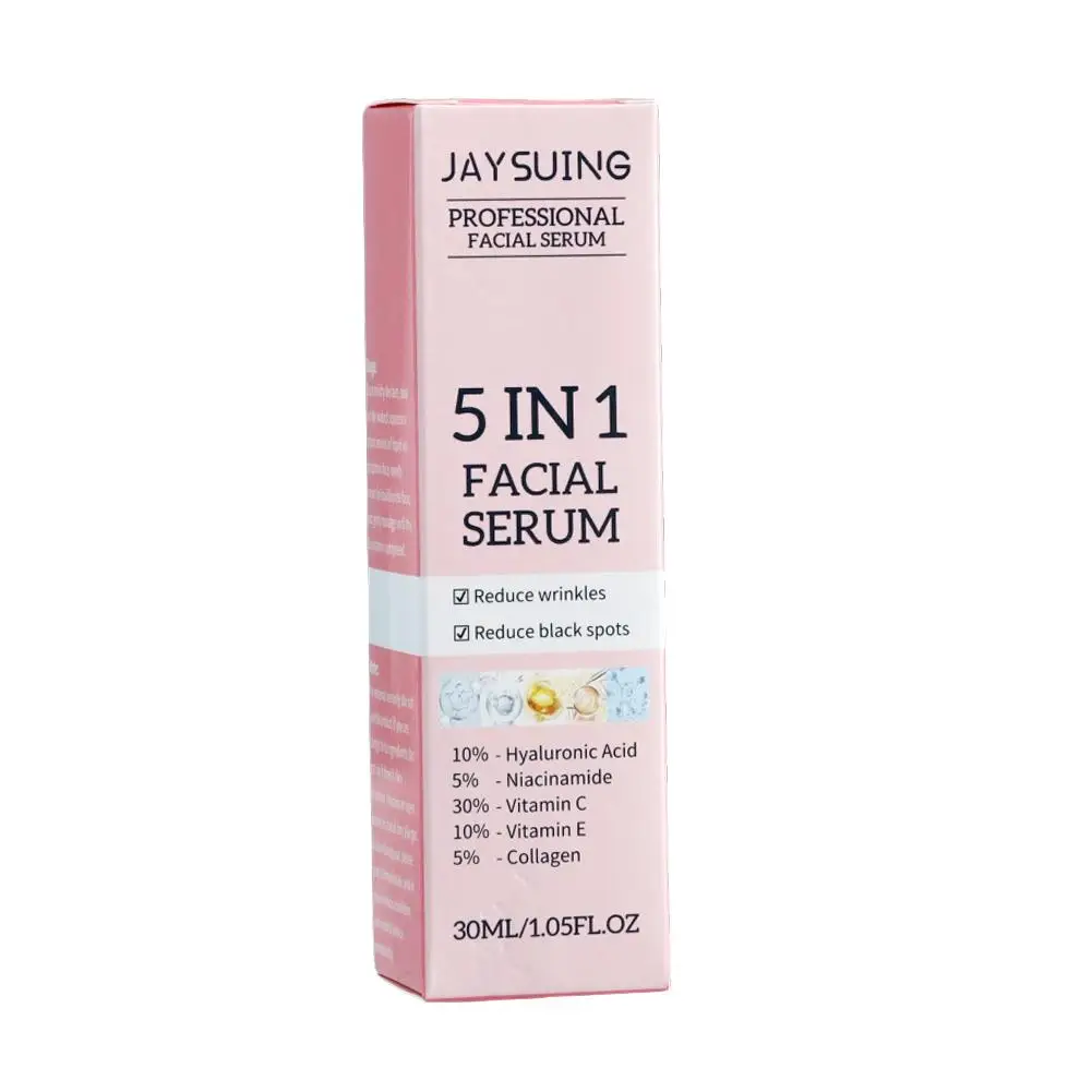 Sérum anti-déformable à l'acide hyaluronique, Niacinamide, blanchissant, hydratant, estompe les taches foncées, rétrécissement des pores, soin du visage, 5 en 1