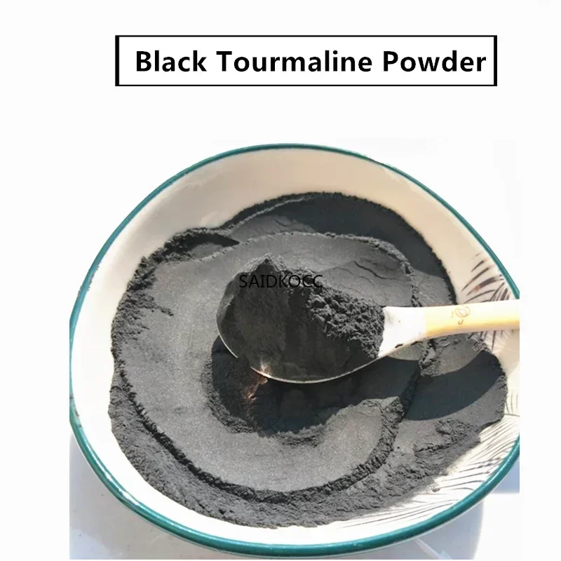 SAIDKOCC High Fineness Black Tourmaline Powder Black Fine Negative Ion Tourmaline Powder 2500-10000 mesh